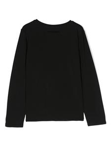 karllagerfeldkids Karl Lagerfeld Kids T-shirt verfraaid met studs - Zwart