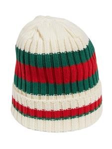 guccikids Gucci Kids Gebreide muts - Wit