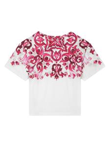 dolce&gabbanakids Dolce & Gabbana Kids T-shirt met print - Wit
