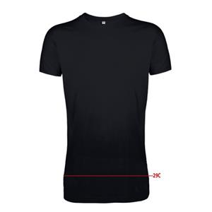 Logostar Set van 2x stuks extra lang formaat basic heren t-shirt zwart, maat: -