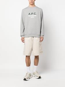 A.P.C. Sweater met logoprint - Grijs