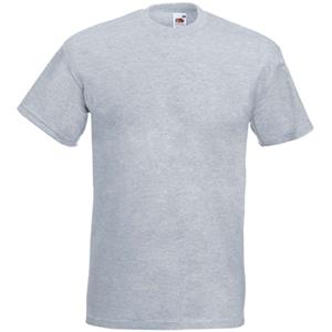 Fruit Of The Loom Set van 2x stuks grote maten basic licht grijs t-shirts voor heren