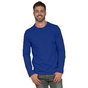 Lemon & Soda Basic stretch shirt lange mouwen/longsleeve blauw voor heren