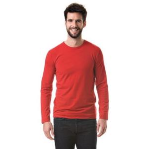 Lemon & Soda Lange mouwen/longsleeve stretch t-shirt - rood - heren - Herenkleding -