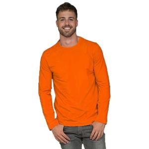 Lemon & Soda Oranje heren shirt met lange mouwen -