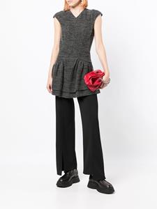 chanelpre-owned CHANEL Pre-Owned 2010 gebreide mini-jurk - Grijs