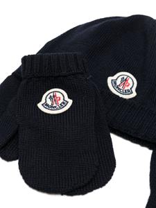 Moncler Enfant Twee mutsen met logopatch - Blauw