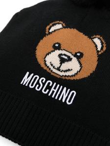 Moschino Kids Muts met teddybeerprint - Zwart