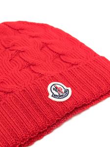 monclerenfant Moncler Enfant Muts met logopatch - Rood