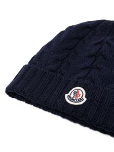 monclerenfant Moncler Enfant Muts met logopatch - Blauw