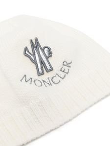 monclerenfant Moncler Enfant Muts met geborduurd logo - Wit
