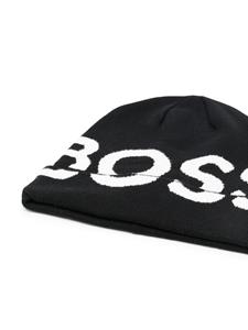 bosskidswear BOSS Kidswear Muts met logoprint - Zwart