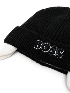 bosskidswear BOSS Kidswear Muts met geborduurd logo - Zwart