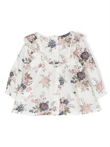 Top met bloemenprint - Wit