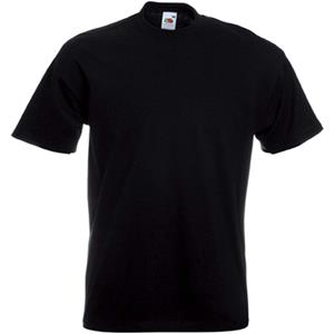Fruit Of The Loom Set van 4x stuks grote maten basic zwart t-shirts voor heren