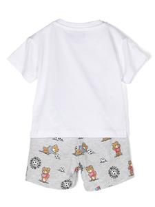 moschinokids Moschino Kids Shorts met teddybeerprint - Wit