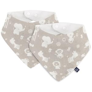 Alvi  Triangle sjaal 2-pack dierentuindieren taupe