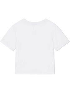 dolce&gabbanakids Dolce & Gabbana Kids Katoenen T-shirt met logo - Wit