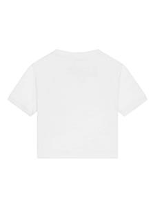 dolce&gabbanakids Dolce & Gabbana Kids T-shirt verfraaid met kristallen - Wit