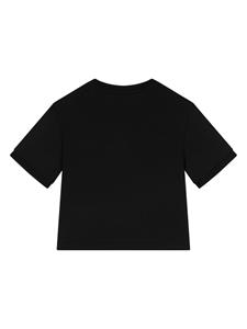 dolce&gabbanakids Dolce & Gabbana Kids T-shirt met logo - Zwart