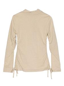 dolce&gabbanakids Dolce & Gabbana Kids T-shirt met logoplakkaat - Goud