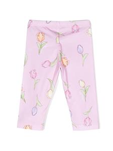Monnalisa Legging met bloemenprint - Roze