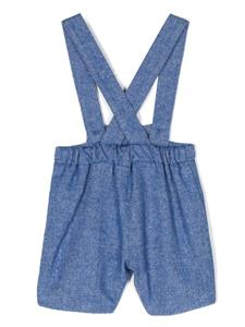 Shorts met visgraat-patroon - Blauw