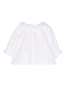 Shirt met ruchekraag - Wit