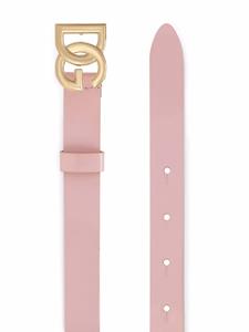 Dolce & Gabbana Kids Lakleren riem met logo - Roze