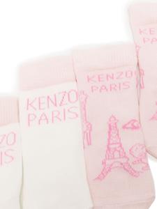 Kenzo Kids Twee paar intarsia sokken - Roze