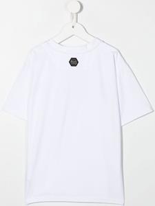 philipppleinjunior Philipp Plein Junior T-shirt met geborduurd logo - Wit