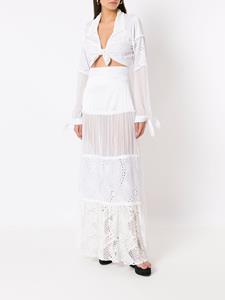 amirslama Amir Slama Broderie anglaise rok - Wit