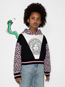 versacekids Versace Kids Hoodie met Medusa print - Zwart