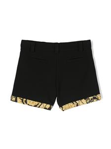 Versace Kids Shorts met barokprint - Zwart