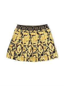 Versace Kids Plooirok met barokprint - Zwart