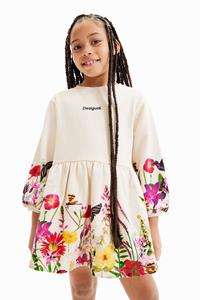 Desigual Jurk met bloemen - WHITE