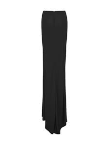 Saint Laurent Maxi-rok met asymmetrische afwerking - Zwart