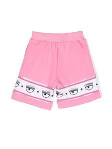 chiaraferragnikids Chiara Ferragni Kids Trainingsshorts met logoband - Roze