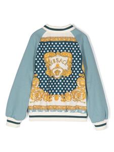 Versace Kids Bomberjack met logoprint - Blauw