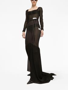 dolce&gabbana Dolce & Gabbana Gedrapeerde maxi-rok - Zwart
