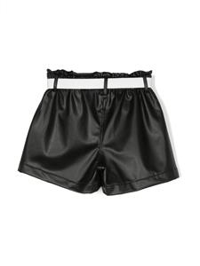 Andorine Shorts van imitatieleer - Zwart