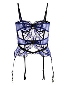 Fleur Du Mal Body met mesh vlakken - Blauw