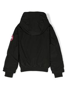 canadagoosekids Canada Goose Kids Bomberjack met capuchon - Zwart