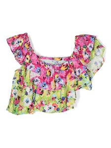 MSGM Kids Blouse met bloemenprint - Groen