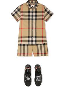 Burberry Kids Geruit shirt - Beige