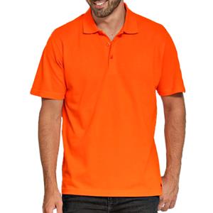 B&C Oranje poloshirt / polo t-shirt basic van katoen voor heren