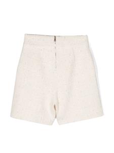 balmainkids Balmain Kids Shorts met rits - Beige