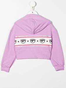 chiaraferragnikids Chiara Ferragni Kids Cropped hoodie - Paars