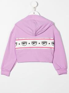 Chiara Ferragni Kids Cropped hoodie - Paars