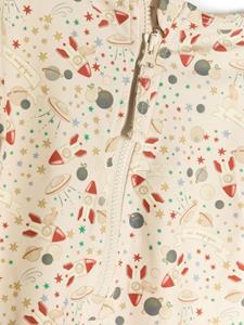 Badpak met print - Beige